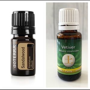 Lot of 2 Essential Oils doTERRA Sandalwood 5ml + Free Vetiver 15 ml MSRP $140